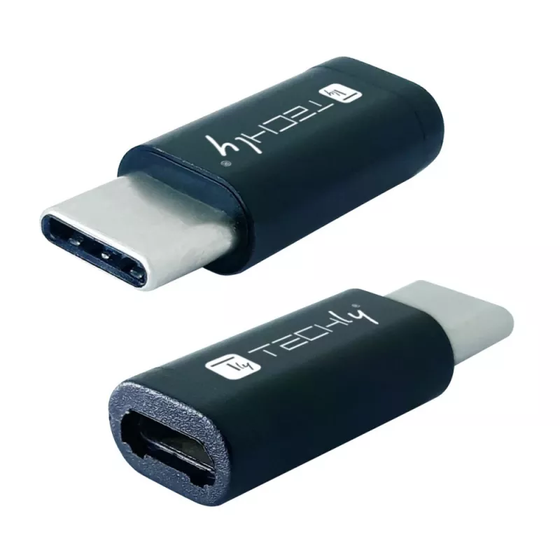 Techly IADAP USBC-MBKT kabelio jungčių adapteris Micro-USB juoda