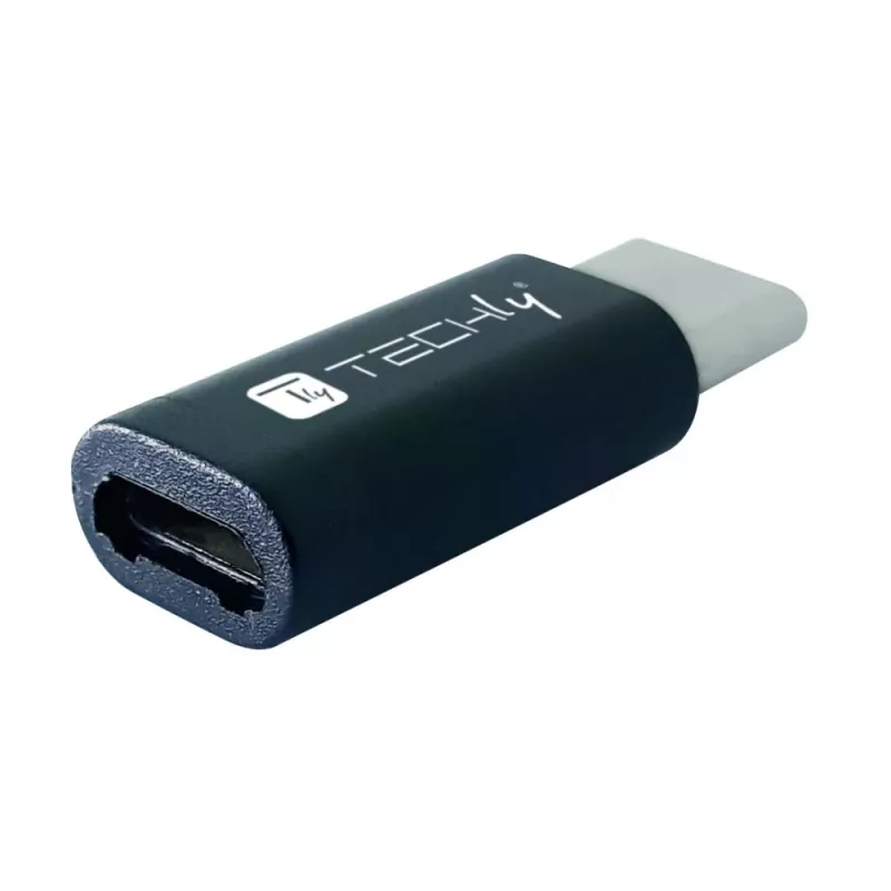 Techly IADAP USBC-MBKT kabelio jungčių adapteris Micro-USB juoda