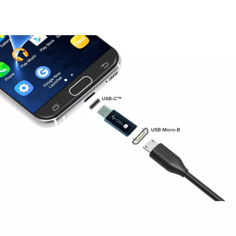 Techly IADAP USBC-MBKT kabelio jungčių adapteris Micro-USB juoda