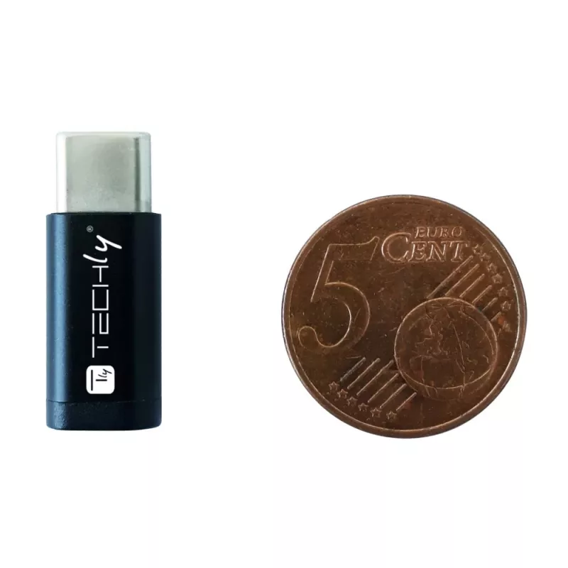 Techly IADAP USBC-MBKT kabelio jungčių adapteris Micro-USB juoda
