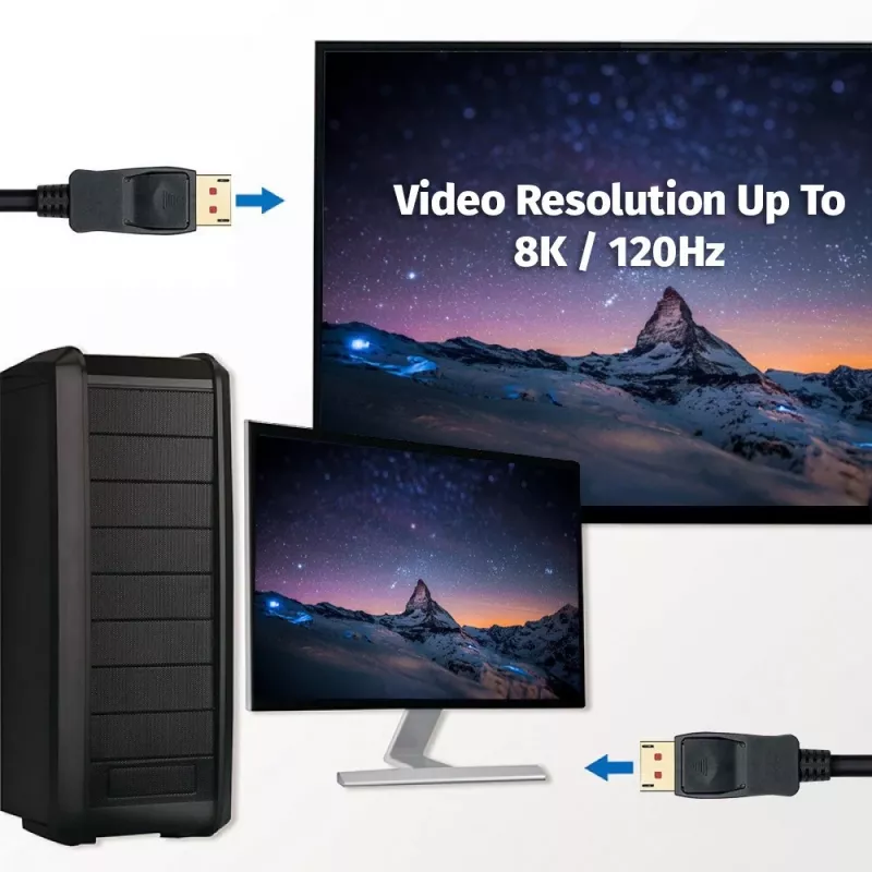 Techly ICOC DSP-A14-050NT DisplayPort laidas 5 m Juodas