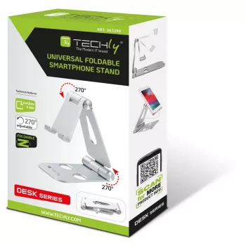 Techly I-SMART-STAND6 laikiklis Pasyvus laikiklis Mobilusis telefonas / išmanusis telefonas Sidabrinė