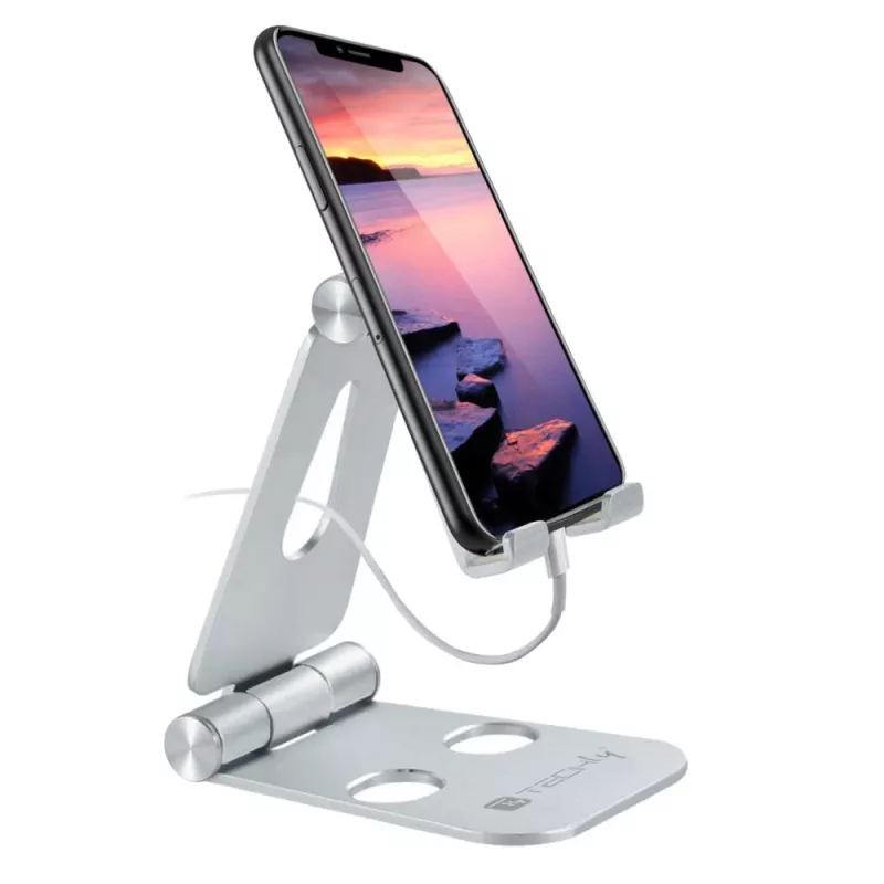 Techly I-SMART-STAND6 laikiklis Pasyvus laikiklis Mobilusis telefonas / išmanusis telefonas Sidabrinė