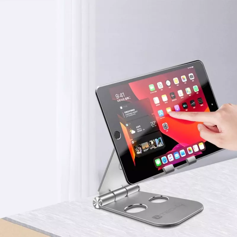 Techly I-SMART-STAND6 laikiklis Pasyvus laikiklis Mobilusis telefonas / išmanusis telefonas Sidabrinė