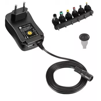Techly IPW-NTS1000G2 maitinimo adapteris / inverteris Vidinis 12 W Juoda