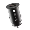 Techly Mini automobilinis įkroviklis 2 prievadų USB-A Quick Charge 3.0 36W juodo metalo