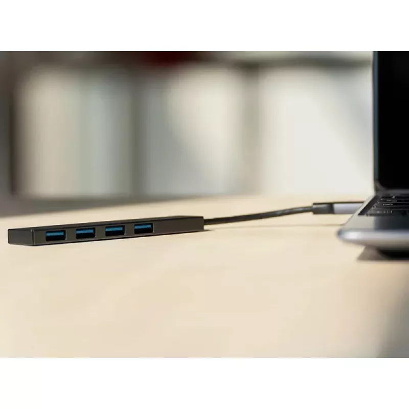 Techly IUSB32-HUB4A-4U3SL nešiojamojo kompiuterio dokas / prievadų daugintuvas Laidinis USB 3.2 Gen 1 (3.1 Gen 1) Type-A Pilka