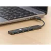 Techly IUSB32-HUB4A-4U3SL nešiojamojo kompiuterio dokas / prievadų daugintuvas Laidinis USB 3.2 Gen 1 (3.1 Gen 1) Type-A Pilka
