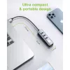 Techly IDATA USB-ETGIGA3AA nešiojamojo kompiuterio dokas / prievadų replikatorius Laidinis USB 3.2 Gen 1 (3.1 Gen 1) Type-A Juoda, Sidabrinė