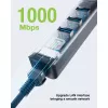 Techly IDATA USB-ETGIGA3AA nešiojamojo kompiuterio dokas / prievadų replikatorius Laidinis USB 3.2 Gen 1 (3.1 Gen 1) Type-A Juoda, Sidabrinė