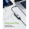 Techly IDATA USB-ETGIGA3AA nešiojamojo kompiuterio dokas / prievadų replikatorius Laidinis USB 3.2 Gen 1 (3.1 Gen 1) Type-A Juoda, Sidabrinė