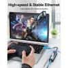 Techly IDATA USB-ETGIGA3CA nešiojamojo kompiuterio dokas / prievadų replikatorius Laidinis USB 3.2 Gen 1 (3.1 Gen 1) Type-A + Type-C Juoda, Sidabrinė