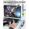 Techly IDATA USB-ETGIGA3CA nešiojamojo kompiuterio dokas / prievadų replikatorius Laidinis USB 3.2 Gen 1 (3.1 Gen 1) Type-A + Type-C Juoda, Sidabrinė