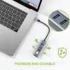 Techly IDATA USB-ETGIGA3CA nešiojamojo kompiuterio dokas / prievadų replikatorius Laidinis USB 3.2 Gen 1 (3.1 Gen 1) Type-A + Type-C Juoda, Sidabrinė