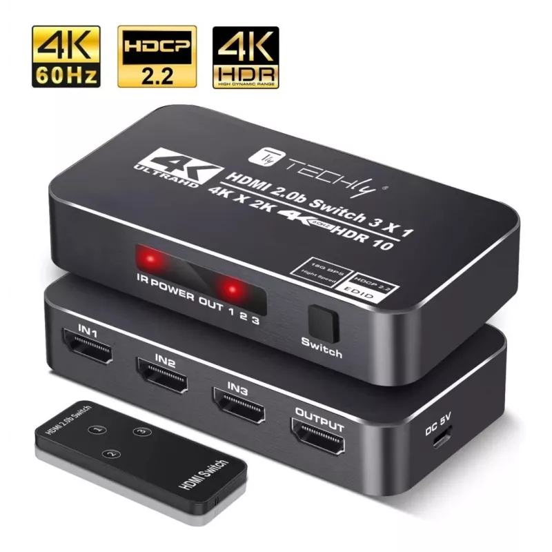 Techly IDATA HDMI2-4K3160B vaizdo jungiklis HDMI