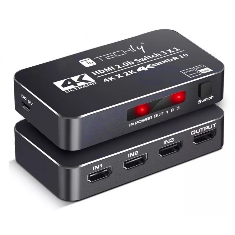 Techly IDATA HDMI2-4K3160B vaizdo jungiklis HDMI