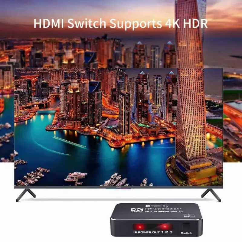 Techly IDATA HDMI2-4K3160B vaizdo jungiklis HDMI