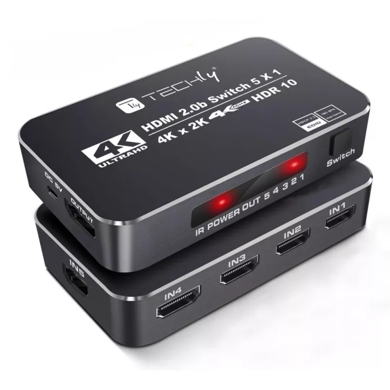 Techly IDATA HDMI2-4K5160B vaizdo jungiklis HDMI