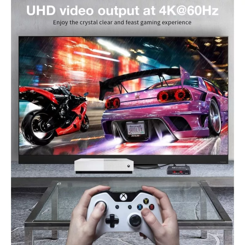 Techly IDATA HDMI2-4K5160B vaizdo jungiklis HDMI