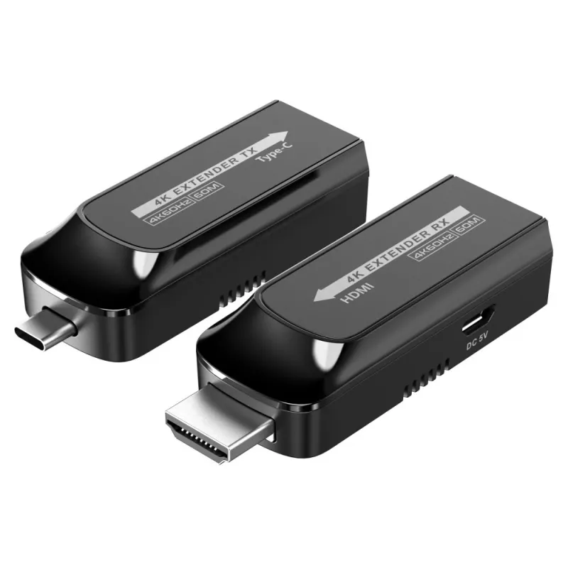 Techly IDATA EXT-600HC AV plėstuvas AV siųstuvas ir imtuvas Juodas
