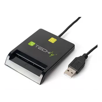Techly I-CARD CAM-USB2TY2 išmaniųjų kortelių skaitytuvas Vidaus USB USB Type-A Juoda