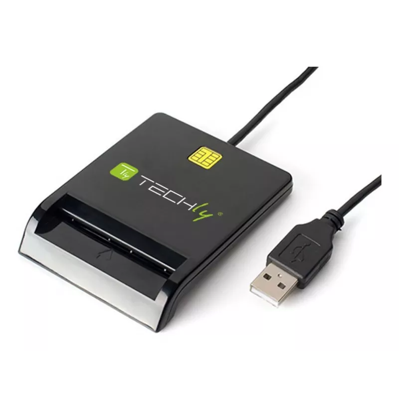 Techly I-CARD CAM-USB2TY2 išmaniųjų kortelių skaitytuvas Vidaus USB USB Type-A Juoda