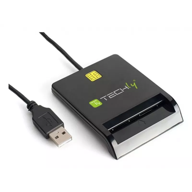 Techly I-CARD CAM-USB2TY2 išmaniųjų kortelių skaitytuvas Vidaus USB USB Type-A Juoda
