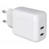 Techly IPW-USB-2C35W mobiliojo įrenginio įkroviklis Nešiojamasis kompiuteris, Išmanusis telefonas, Planšetinis kompiuteris Balta Kintamoji srovė Greitasis įkrovimas Vidinis