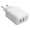 Techly IPW-USB-2C35W mobiliojo įrenginio įkroviklis Nešiojamasis kompiuteris, Išmanusis telefonas, Planšetinis kompiuteris Balta Kintamoji srovė Greitasis įkrovimas Vidinis
