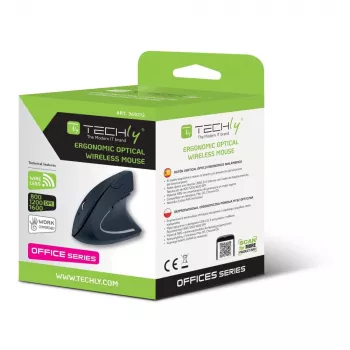 Techly IM 1200-VM-B pelė, medicininė, dešiniarankė, RF belaidė, optinė, 1600 DPI