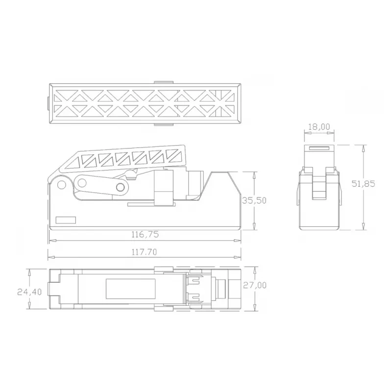 Techly IWP-KIT-C6U90 keystone modulis
