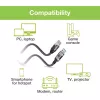 Techly ICOC U3A-RJ45-030 tinklo kabelis sidabrinis, juodas 3 m Cat6 F/UTP (FTP)