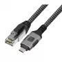 Techly ICOC U3C-RJ45-050 tinklo kabelis, sidabrinis, juodas 5 m Cat6 F/UTP (FTP)