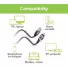 Techly ICOC U3C-RJ45-050 tinklo kabelis, sidabrinis, juodas 5 m Cat6 F/UTP (FTP)