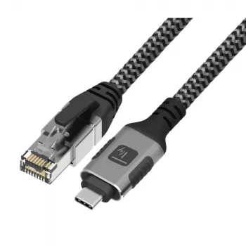 Techly ICOC U3C-RJ45-075 tinklo kabelis, sidabrinis, juodas 7,5 m Cat6 F/UTP (FTP)
