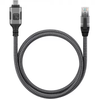 Techly ICOC U3C-RJ45-075 tinklo kabelis, sidabrinis, juodas 7,5 m Cat6 F/UTP (FTP)