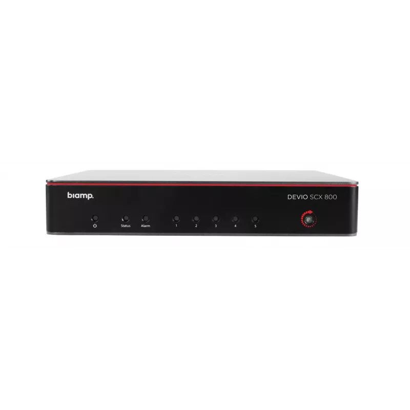 Biamp Devio SCX 800​, 48 kHz, 150 W, 100–240 V, Jungtinės Valstijos, 5A992, 206 mm