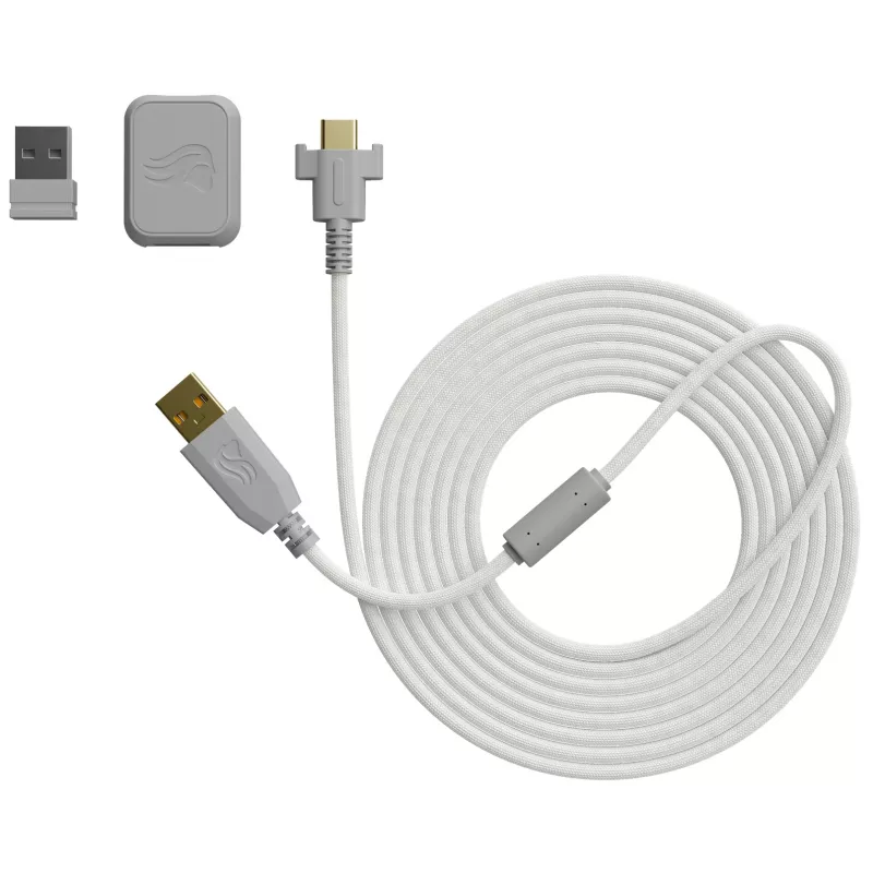 Glorious Gaming Glorious Model O Wireless 2 - matinė balta, dešiniarankė, lazerinė, RF belaidė + USB Type-C, 26000 DPI, 1 ms, balta