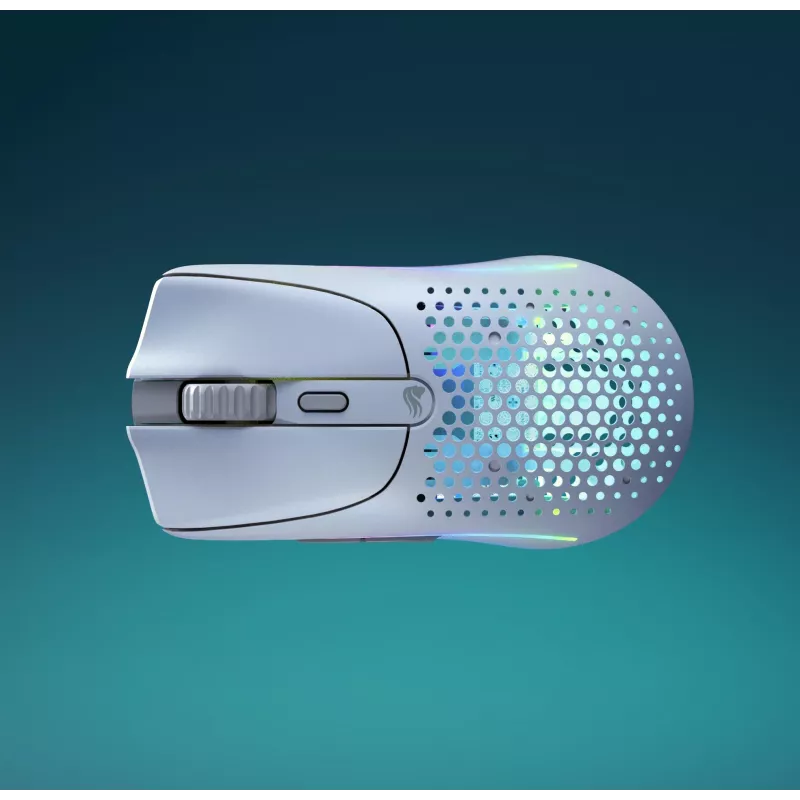 Glorious Gaming Glorious Model O Wireless 2 - matinė balta, dešiniarankė, lazerinė, RF belaidė + USB Type-C, 26000 DPI, 1 ms, balta