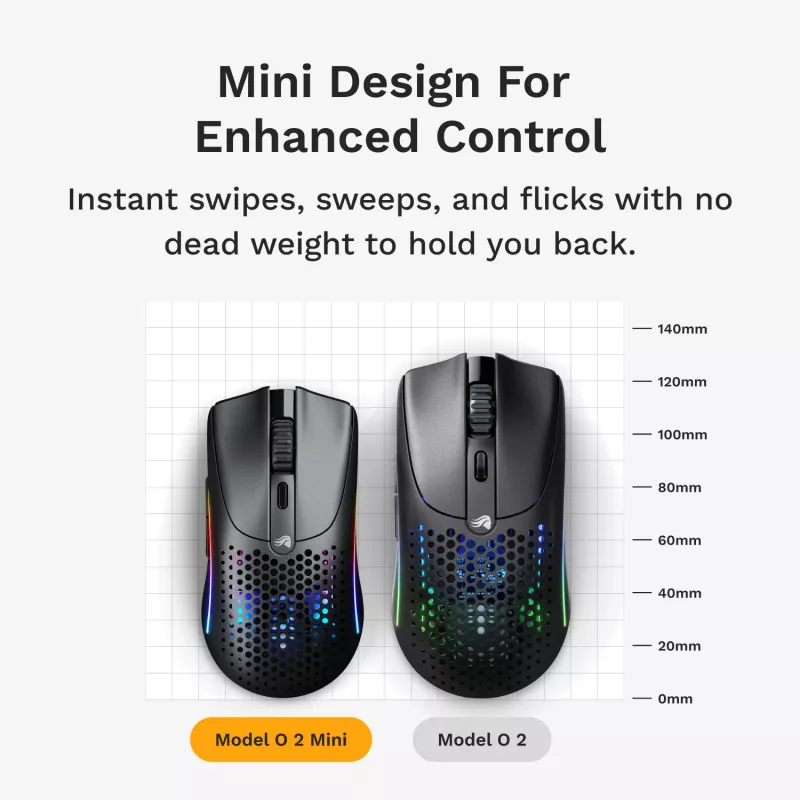 Glorious Gaming Glorious Model O 2 Mini Wireless - matinė juoda