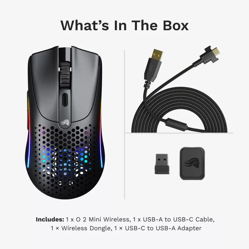 Glorious Gaming Glorious Model O 2 Mini Wireless - matinė juoda