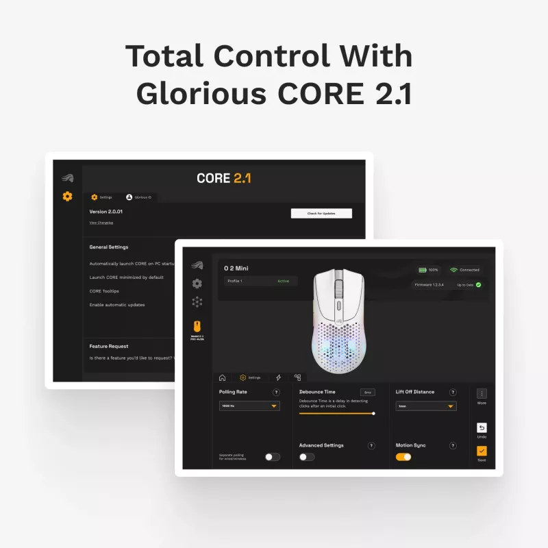 Glorious Gaming Glorious Model O 2 Mini Wireless - Matinė balta