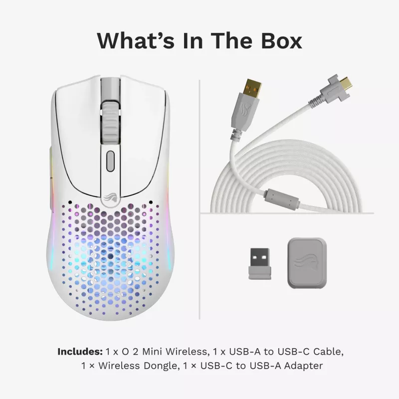 Glorious Gaming Glorious Model O 2 Mini Wireless - Matinė balta
