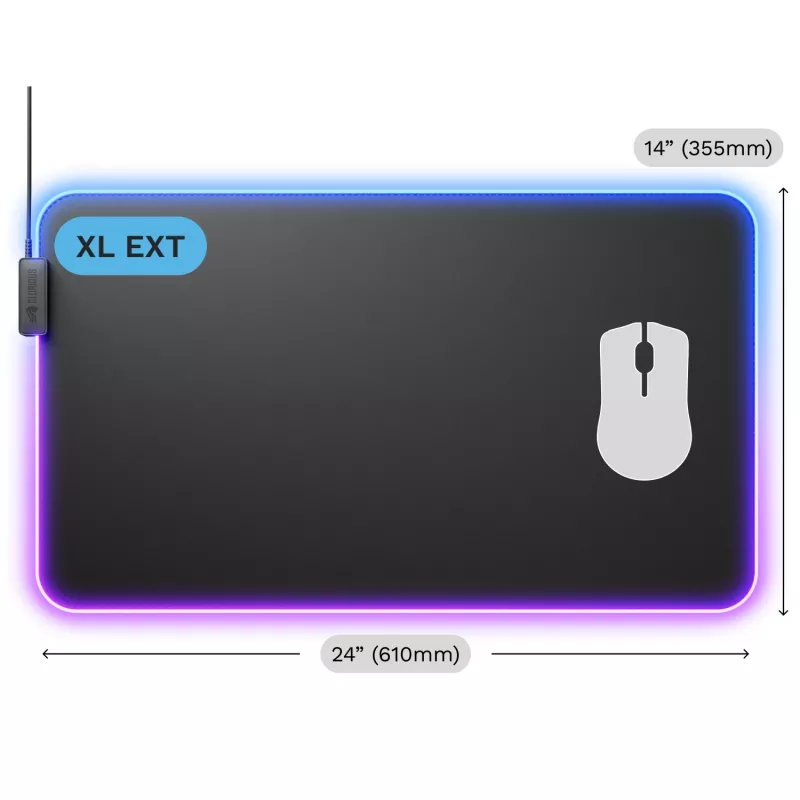 Glorious Gaming GLORIOUS pelė PAD 2 GLED - XL EXTENDED - JUODA