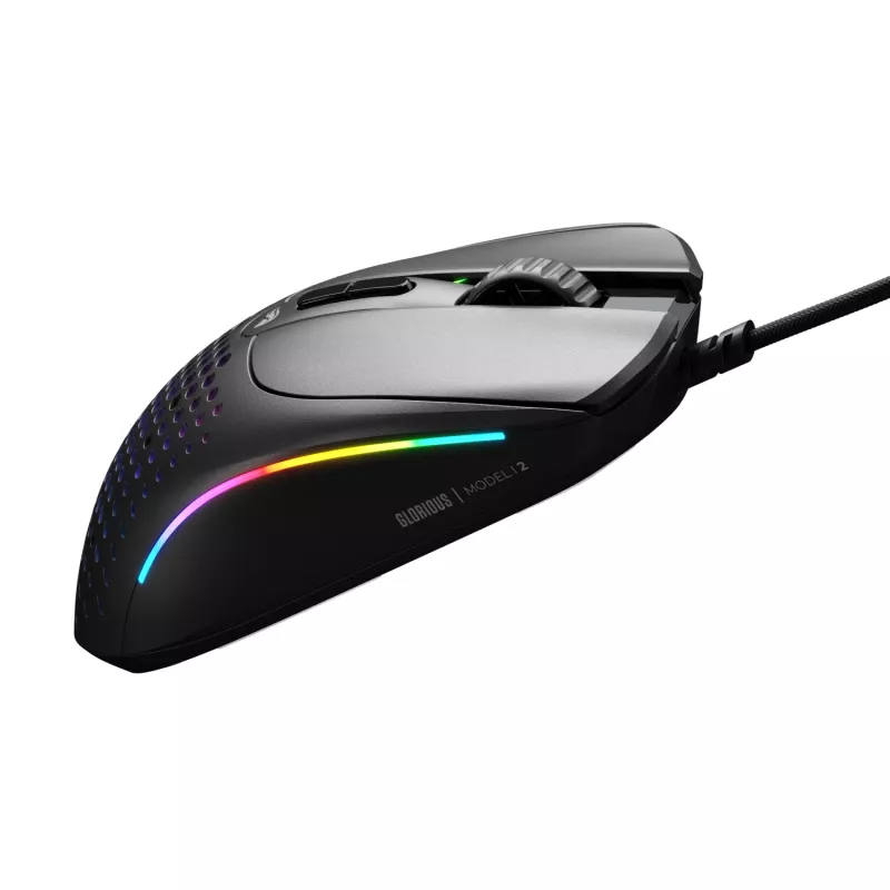 Glorious Gaming Glorious Model IV2 Wired - Juoda, dešiniarankė, optinė, USB Type-A, 26000 DPI, juoda