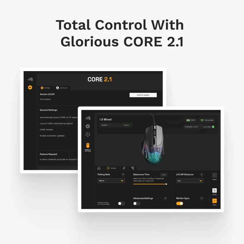 Glorious Gaming Glorious Model IV2 Wired - Juoda, dešiniarankė, optinė, USB Type-A, 26000 DPI, juoda