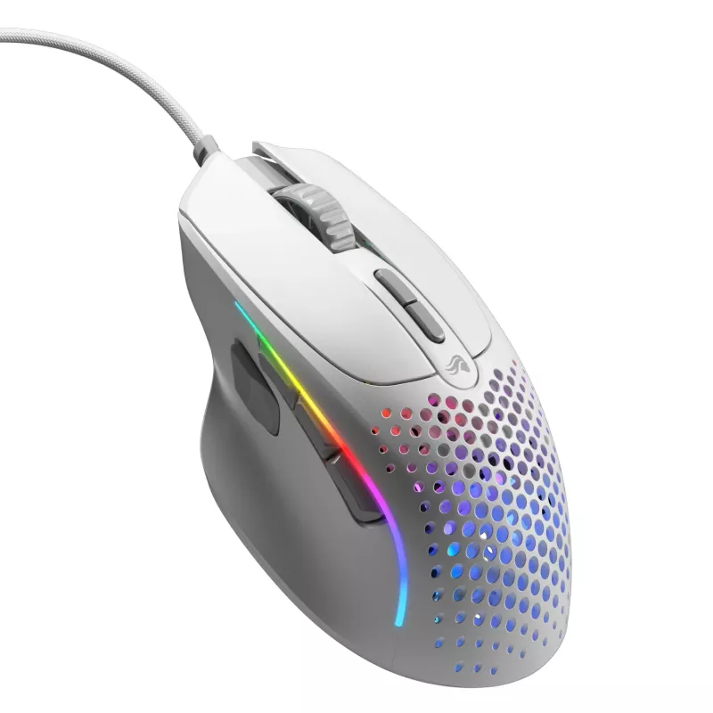Glorious Gaming Glorious Model IV2 Wired – baltas, dešiniarankiams, optinė, USB Type-A, 26000 DPI, baltas