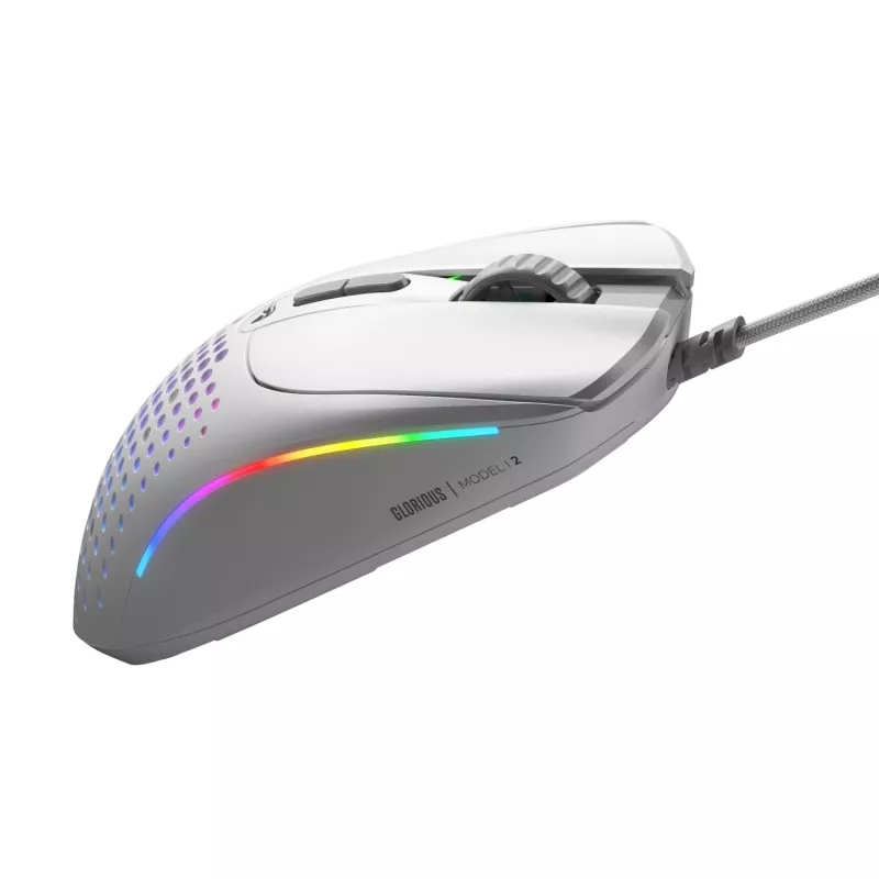 Glorious Gaming Glorious Model IV2 Wired – baltas, dešiniarankiams, optinė, USB Type-A, 26000 DPI, baltas