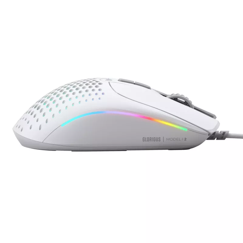 Glorious Gaming Glorious Model IV2 Wired – baltas, dešiniarankiams, optinė, USB Type-A, 26000 DPI, baltas