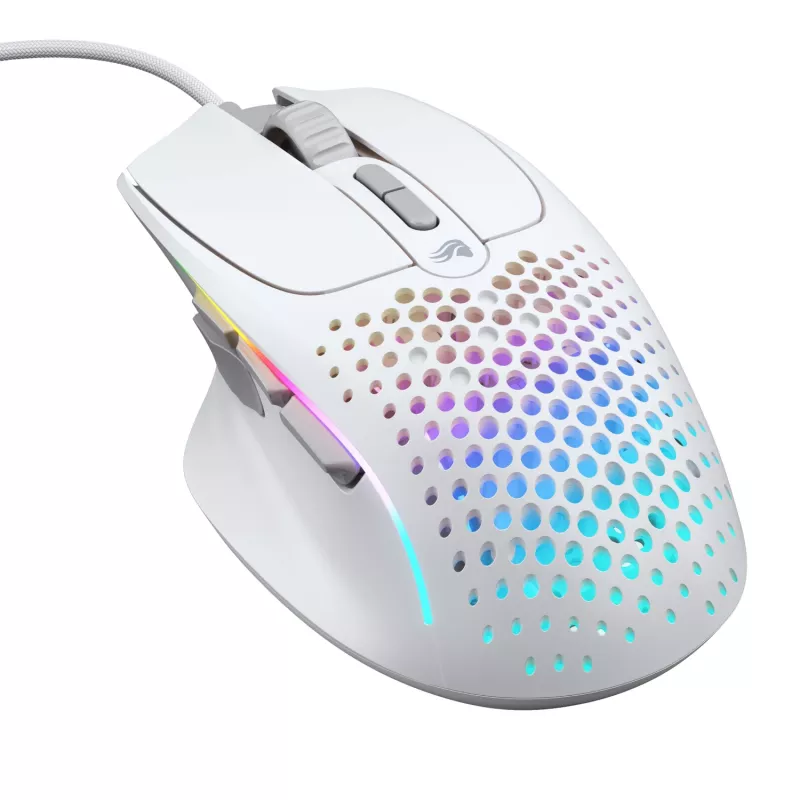 Glorious Gaming Glorious Model IV2 Wired – baltas, dešiniarankiams, optinė, USB Type-A, 26000 DPI, baltas